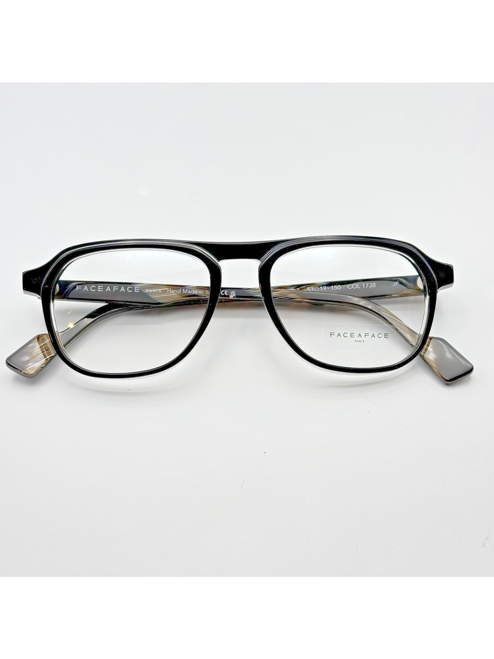 Face A Face Eyeglasses Frames Cloud 1 Col. 1738 Black/Crystal 53mm New Authentic